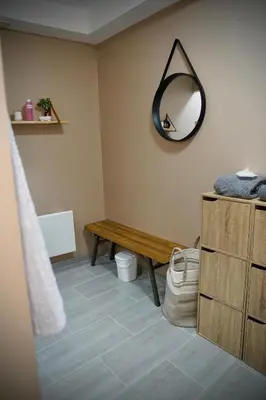 Salle de bains dans l'établissement Suite, Hammam, Sauna, et Jacuzzi