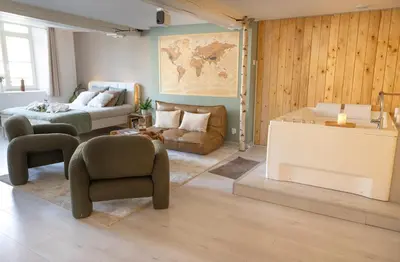 Coin salon dans l'établissement Ô pied du château