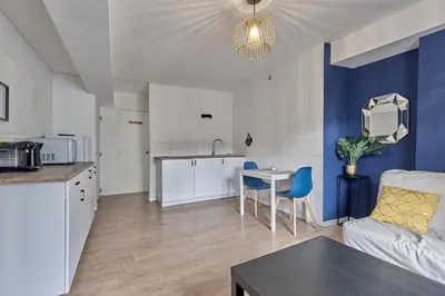 Cuisine ou kitchenette dans l'établissement Château Saphir T2 hypercentre historique au pied du château