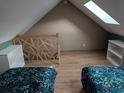 Un ou plusieurs lits dans un hébergement de l'établissement Au bord de l'Helpe