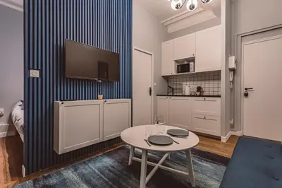 Cuisine ou kitchenette dans l'établissement Le Méditerranéen, face à la Cathédrale - 2D