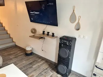 Télévision ou salle de divertissement dans l'établissement L atelier de Serge