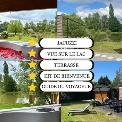 Cottage Le Rosie au bord du lac avec jacuzzi