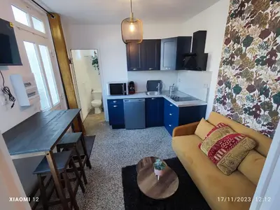 Cuisine ou kitchenette dans l'établissement Le Clos Saint Martin