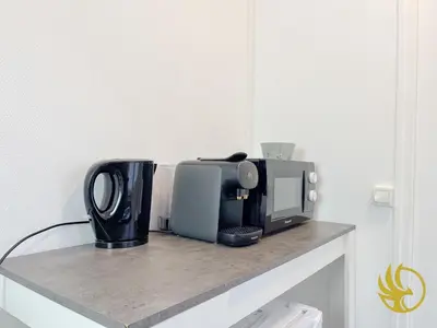 Plateau bouilloire dans l'établissement Le Spacieux, Gare et Centre, Idéal Pro