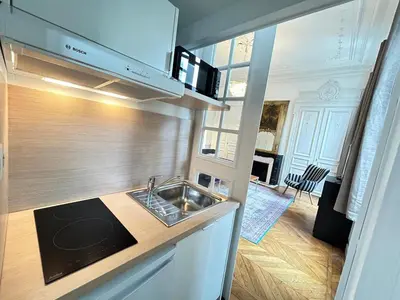 Cuisine ou kitchenette dans l'établissement Libergier superbe T2 à côté de la cathédrale