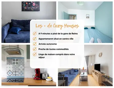 Télévision ou salle de divertissement dans l'établissement Calme Appart - Centre ville - Cozy Houses