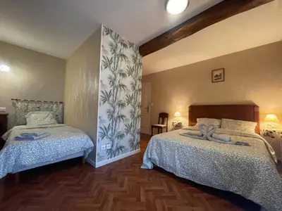 Un ou plusieurs lits dans un hébergement de l'établissement Sensation, maison 3 chambres pour 9 personnes