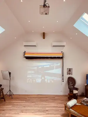 Télévision ou salle de divertissement dans l'établissement Le photo studio
