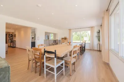 Cuisine ou kitchenette dans l'établissement Gîte Petit Talma détente