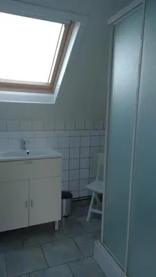Salle de bains dans l'établissement Au Coeur des Champs