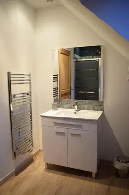 Salle de bains dans l'établissement La Halte Effervescente