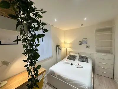 Un ou plusieurs lits dans un hébergement de l'établissement Duruy G studio proche piscine et patinoire