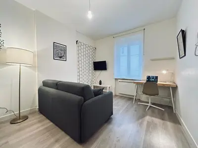 Télévision ou salle de divertissement dans l'établissement Duruy D studio confort proche piscine et patinoire