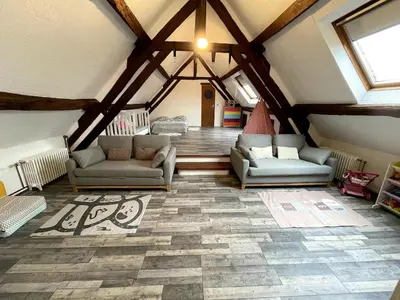 Coin salon dans l'établissement Exceptional country house in a quiet area