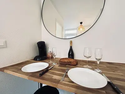 Boissons dans l'établissement Duruy C, studio confortable à deux pas du centre