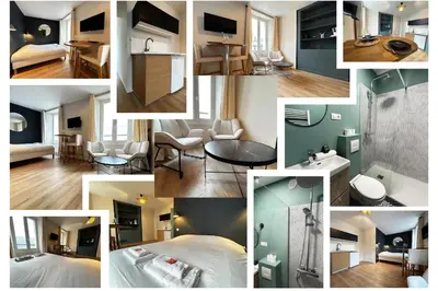 Coin salon dans l'établissement E2 Reton Studio Cosy proche du centre-ville