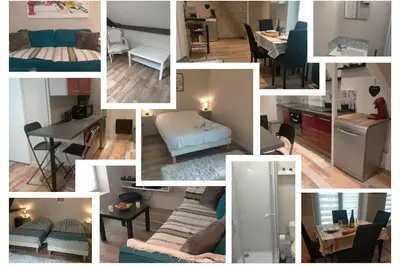 Coin salon dans l'établissement S Bourgeois 2 Charmant T3 tout équipé au centre