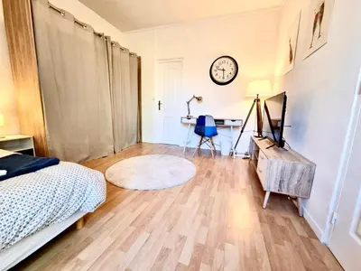 Un ou plusieurs lits dans un hébergement de l'établissement Mont d'arène superbe appartement proche gare