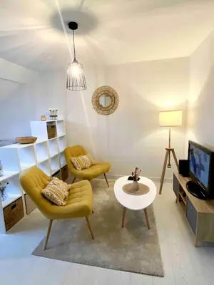 Télévision ou salle de divertissement dans l'établissement Studio Cosy Centre de Reims