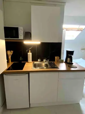 Cuisine ou kitchenette dans l'établissement Studio Cosy Centre de Reims