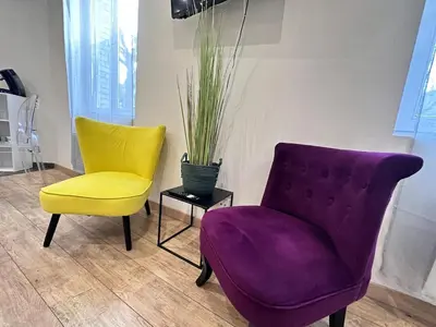 Coin salon dans l'établissement Carreret chic et cocon proche centre ville