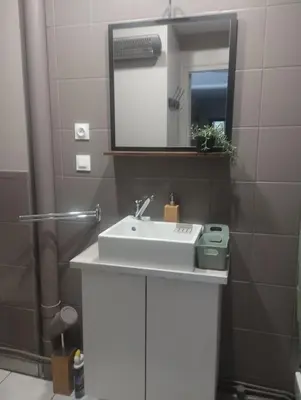 Salle de bains dans l'établissement chez Nadège