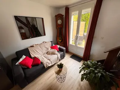 Coin salon dans l'établissement Appartement à louer