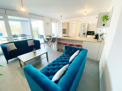 Cuisine ou kitchenette dans l'établissement Chez Pablo, maison avec jardin et parking privé