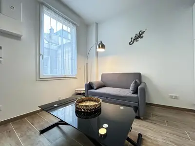 Coin salon dans l'établissement Chamonix magnifique duplex avec terrasse au centre
