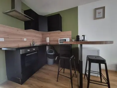 Cuisine ou kitchenette dans l'établissement Milano, 4 Pers, Centre-ville, Confortable