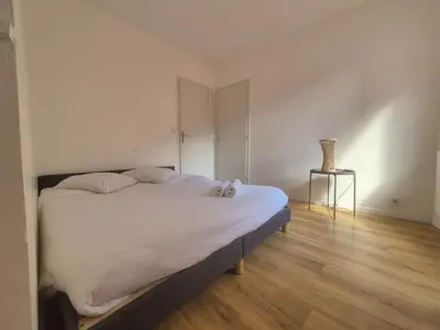 Un ou plusieurs lits dans un hébergement de l'établissement Milano, 4 Pers, Centre-ville, Confortable
