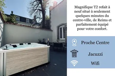 Plan de l'établissement 2 Lenoir T2 spacieux avec jacuzzi au centre-ville