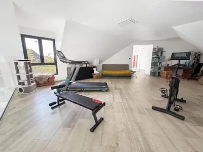 Salle ou équipements de sports de l'établissement Villa haut de gamme avec Piscine, Bar et Cinéma