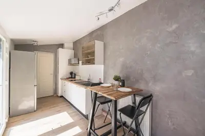 Cuisine ou kitchenette dans l'établissement Le Patio Champenois