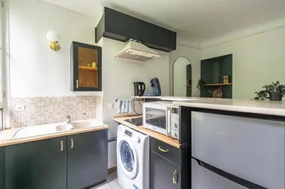 Cuisine ou kitchenette dans l'établissement Le 1er Général - Center - Free Park