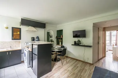Cuisine ou kitchenette dans l'établissement Le 1er Général - Center - Free Park