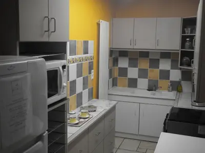 Cuisine ou kitchenette dans l'établissement Gîte de l'écurie