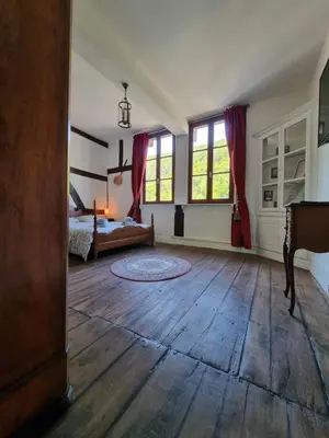 Un ou plusieurs lits dans un hébergement de l'établissement Maison espagnole du XVIème siècle