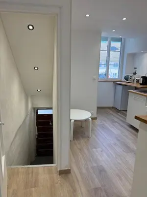 Cuisine ou kitchenette dans l'établissement Appartement en Champagne