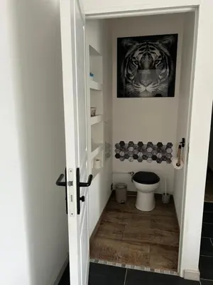 Salle de bains dans l'établissement Maison calme à la campagne