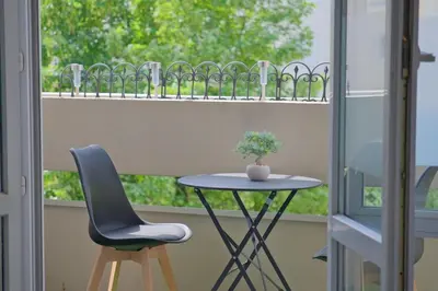 Balcon ou terrasse dans l'établissement Le petit nid Rémois