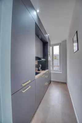 Cuisine ou kitchenette dans l'établissement Fleurs d'Azur