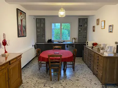 Plan de l'établissement maison au calme avec piscine chauffée