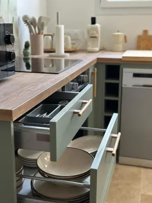 Cuisine ou kitchenette dans l'établissement Parenthèse entre forêt et château