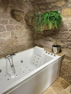 Salle de bains dans l'établissement Parenthèse entre forêt et château