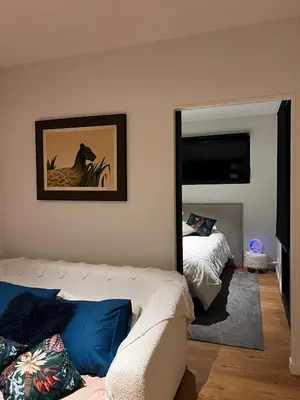 Un ou plusieurs lits dans un hébergement de l'établissement Nature break near Disney