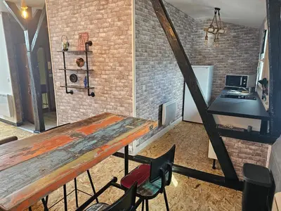 Cuisine ou kitchenette dans l'établissement T2 style industriel tout confort