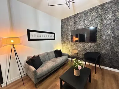 Coin salon dans l'établissement Laon Magnifique T3 à deux pas du centre-ville