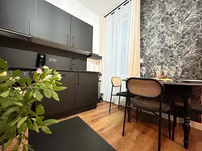 Cuisine ou kitchenette dans l'établissement Laon Magnifique T3 à deux pas du centre-ville